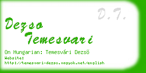 dezso temesvari business card